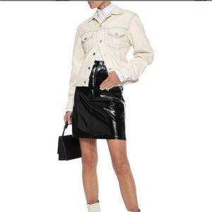 NWT Helmut Lang shiny leather skirt